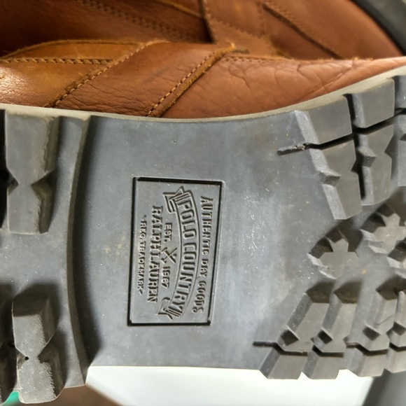 Polo Ralph Lauren Ranger Boots Tumbled Brown Leather Mens Size 11 - Picture 12 of 12